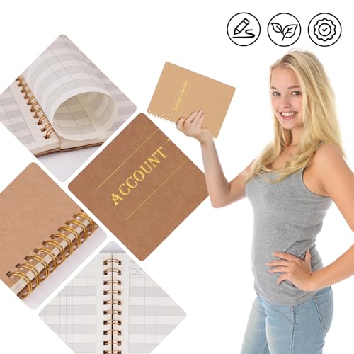 Koogel Accounting Ledger Book, Expense Tracker Notebook A5 Budget Bill Tracker Notebook for Home Budget Tracking Business Bookkeeping Personal Finance Planner, Income and Expense Log Book - Image 2