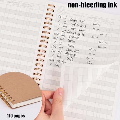 Koogel Accounting Ledger Book, Expense Tracker Notebook A5 Budget Bill Tracker Notebook for Home Budget Tracking Business Bookkeeping Personal Finance Planner, Income and Expense Log Book - Image 3