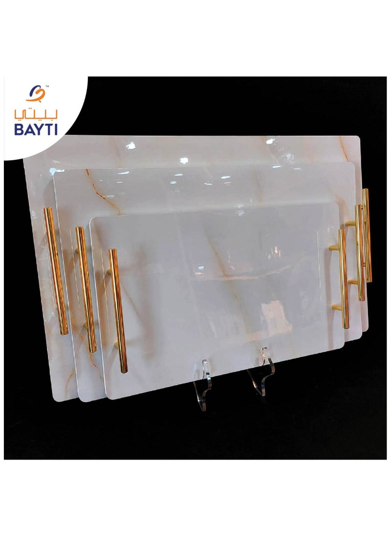 بيتى صينية روز مستطيلة رخامية متوسطة الحجم  - Image 3