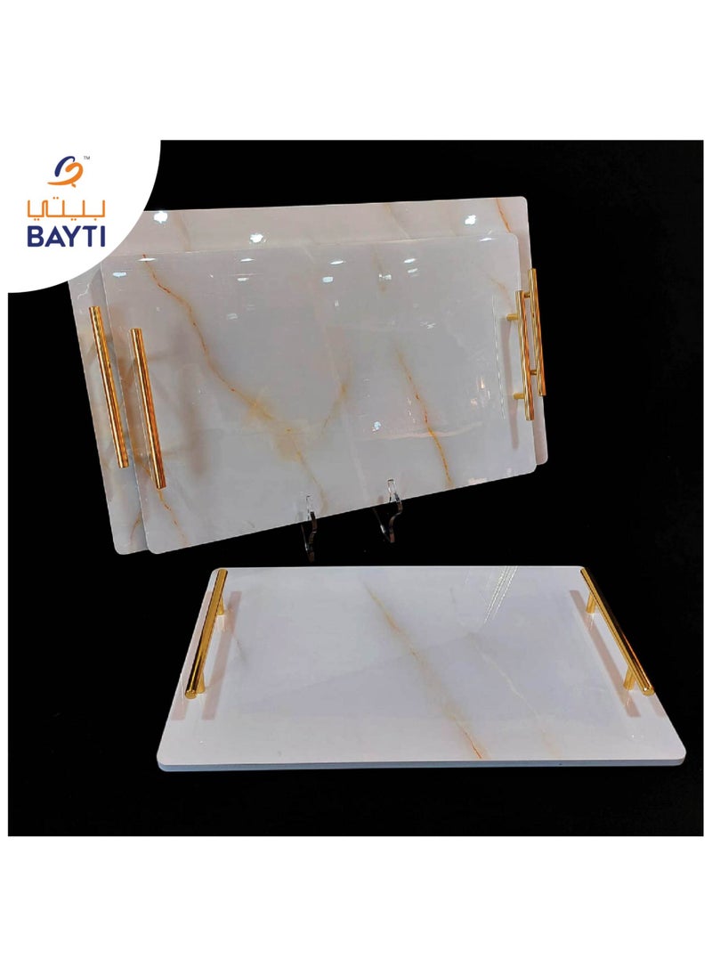 بيتى صينية روز مستطيلة رخامية متوسطة الحجم  - Image 4