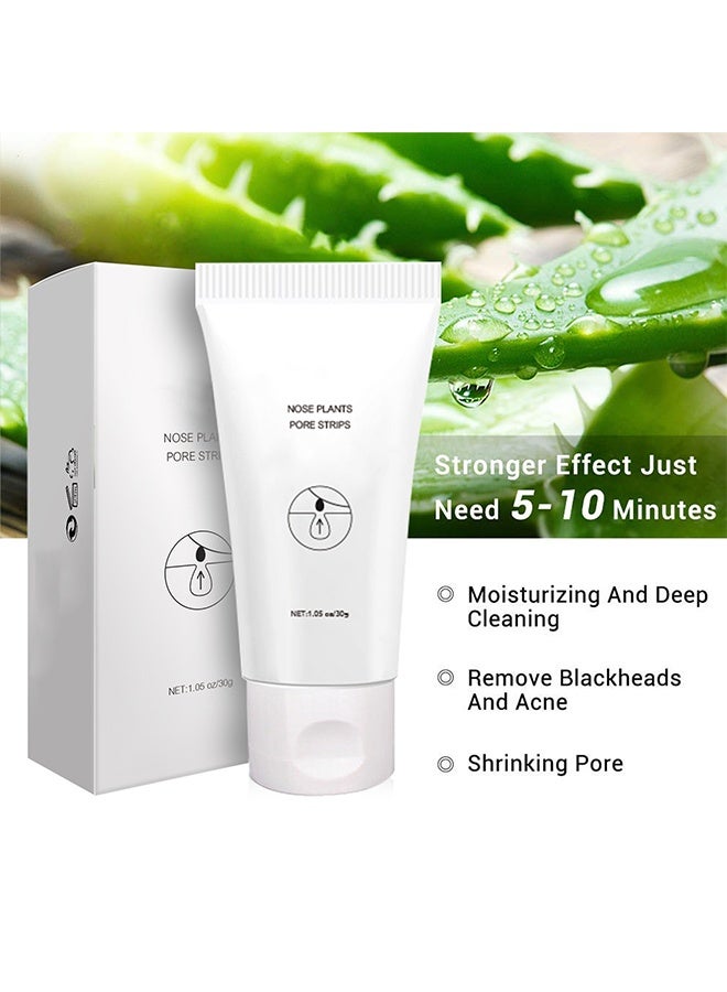 VERONNI Nose Plants Pore Strips,Blackhead Remover Mask - 3 In One Nose Black Head Remover Peel Off Facial Mask, Deep Purifying Nose Cleaner with Brush and 60pcs Paper Plants Pore Nose Strips - Image 5