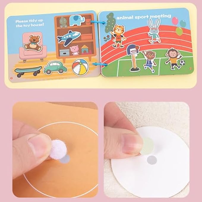 4 PCS BUSY BOOK, MONTESSORI QUIET TOYS FOR TODDLERS 1-4 YEAR OLDS, PRESCHOOL LEARNING FOR KIDS, EARLY EDUCATIONAL, DEVELOP FINE MOTOR AND SKILLS - Image 5