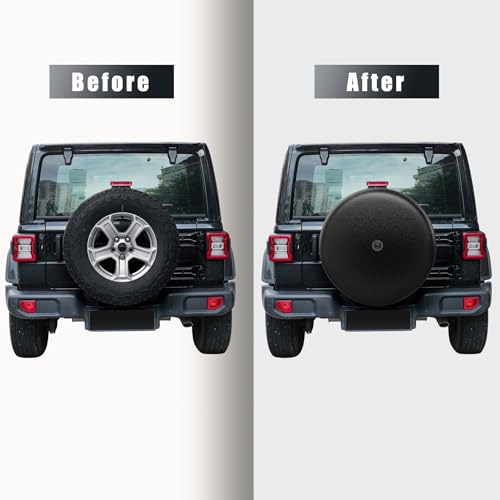 MOONET 33" Tire Cover with Camera Hole, for Jeep Wrangler JL with Back-up Camera, Sport & Sahara (2018-2025), Fits 285/70R17 - Image 5