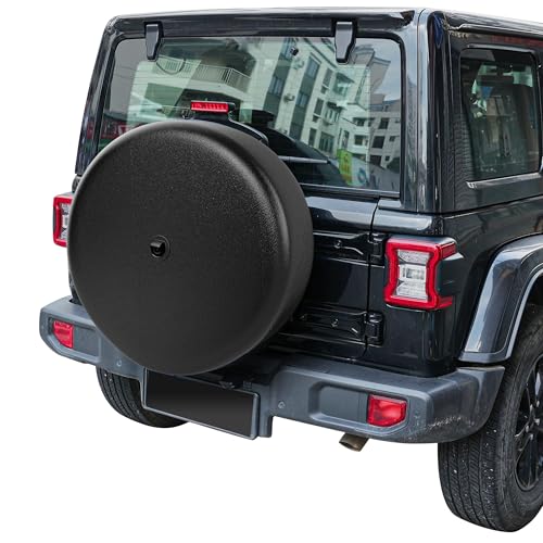 MOONET 33" Tire Cover with Camera Hole, for Jeep Wrangler JL with Back-up Camera, Sport & Sahara (2018-2025), Fits 285/70R17 - Image 1