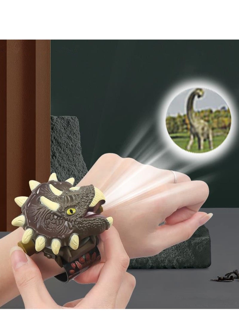 SYOSI Cartoon Watch with 24 Kinds of Dinosaur Projection Pattern Cartoon Children Digital Dinosaur Watch Toy for Boys and Girls Children with Cover Adjustable Date and Time Projector Watch, Triceratops - Image 4