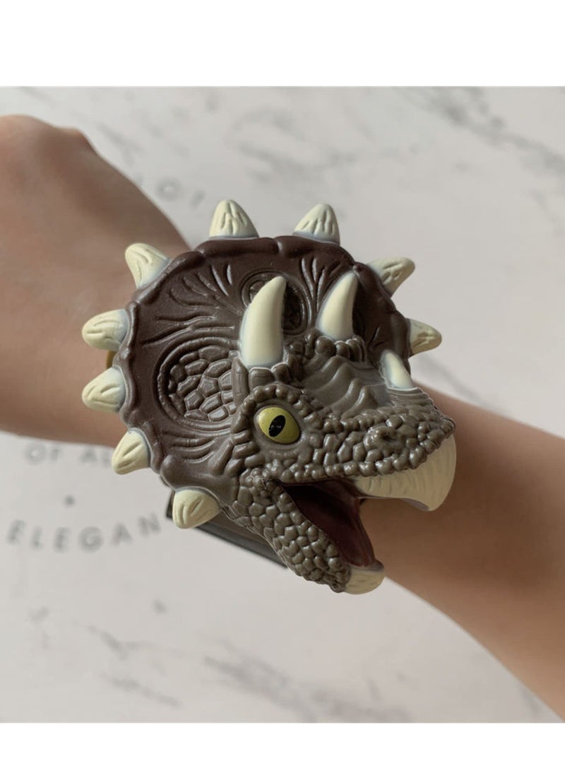 SYOSI Cartoon Watch with 24 Kinds of Dinosaur Projection Pattern Cartoon Children Digital Dinosaur Watch Toy for Boys and Girls Children with Cover Adjustable Date and Time Projector Watch, Triceratops - Image 5