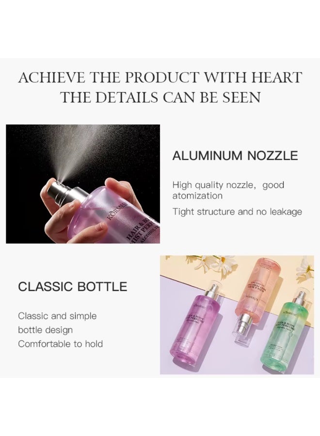 Kormesic 290ml Hair and Body Mist Perfume Fragrance Mist Fragrance Perfume Spray Haircare Refreshing Body Moisturizing Hydrating Soft Hair Care Spray Body Mist - Image 5