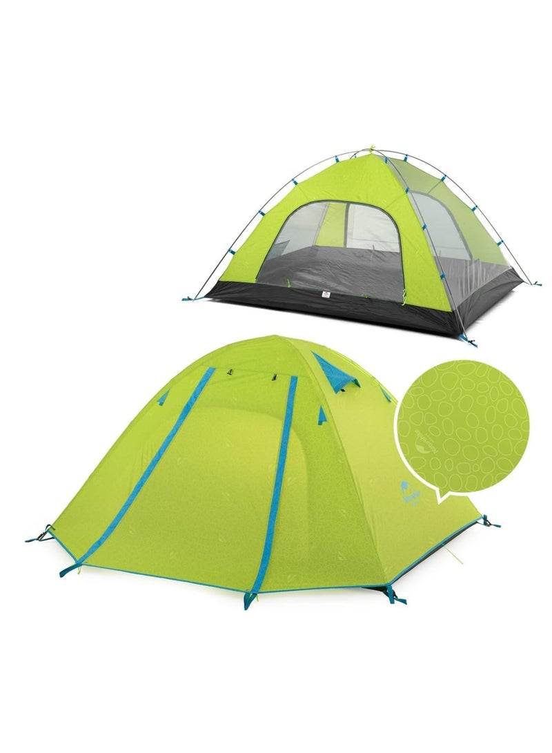 Naturehike P-Series Aluminum Pole Tent 4 Man | 210T65D Embossed Design, Lightweight & Durable for Camping & Hiking,Travel Tent - Image 1