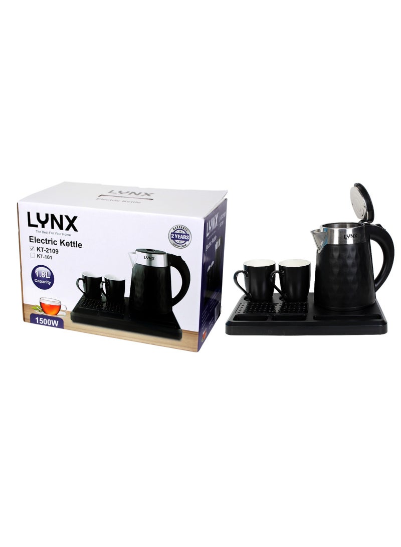 LYNX Electric Kettle with Stainless Steel Body, 1.8L Capacity, 1500W Fast Boil, Auto Shut Off, Boil Dry Protection, Concealed Heating Element, Hot Water Boiler for Tea Coffee -KT-2109 - Image 5