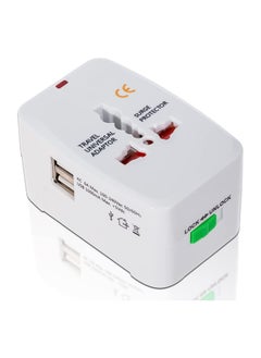 UNIVERSAL All in One Universal Travel Adapter Wall Charger with Dual USB Charging Ports Pack of 2  - Image 2