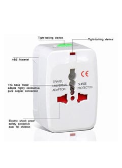 UNIVERSAL All in One Universal Travel Adapter Wall Charger with Dual USB Charging Ports Pack of 2  - Image 5