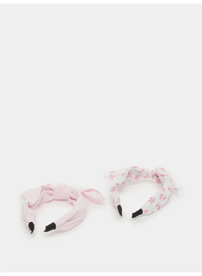 ستايلي Styli Set of 2 - Glittered Ribbon Headband