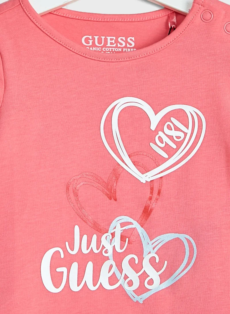 GUESS Infant Heart Print T-Shirt