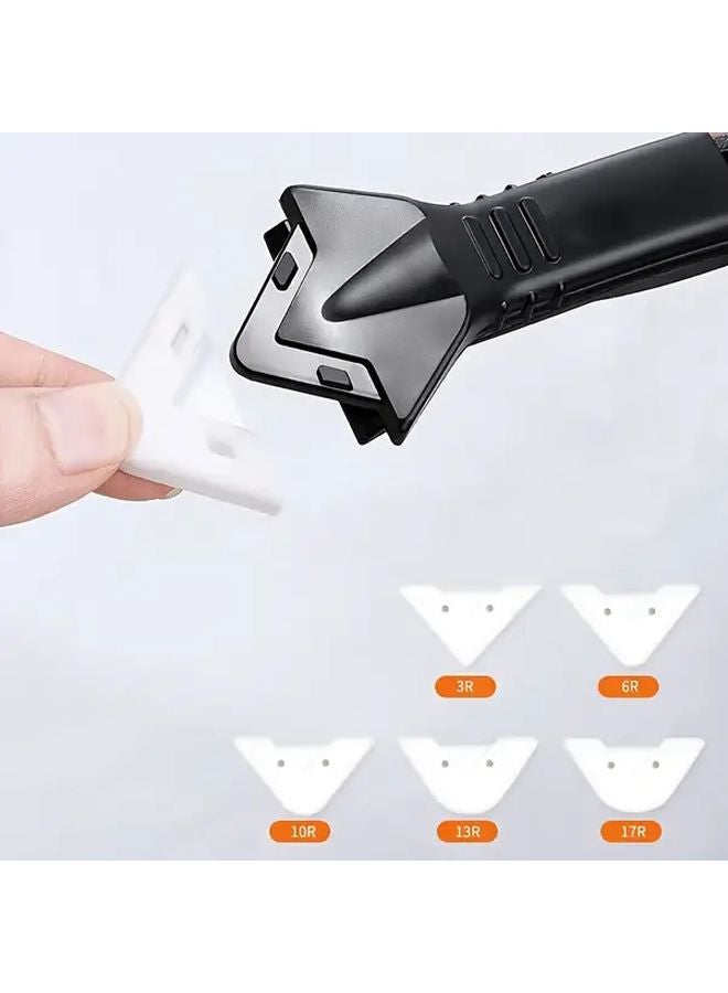 Black 5 In 1 Adhesive Grout Removal Scraper And Sealant Finishing Tool - Image 3