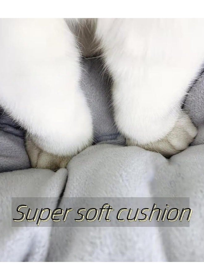 Cat Bed Semi-Enclosed Cat Mattress Removable Washable Cat House Indoor Warm Comfortable Pet Cat Bed Pet Nest Pet Mattress Cat Mattress, Dome Pad Soft Sleep M/L - Image 4