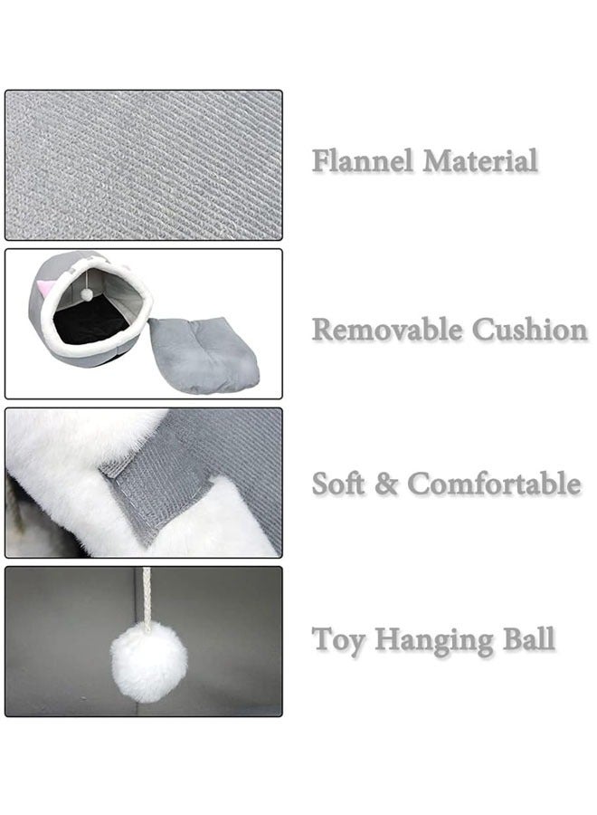 Cat Bed Semi-Enclosed Cat Mattress Removable Washable Cat House Indoor Warm Comfortable Pet Cat Bed Pet Nest Pet Mattress Cat Mattress, Dome Pad Soft Sleep M/L - Image 5