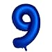 cocodino Navy Blue Number 9 Balloons 40 Inch Large Dark Blue Helium Foil Balloons for Birthday Party 2024 Graduation Decorations Anniversary Celebrations Number 9 - Image 4