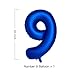 cocodino Navy Blue Number 9 Balloons 40 Inch Large Dark Blue Helium Foil Balloons for Birthday Party 2024 Graduation Decorations Anniversary Celebrations Number 9 - Image 2