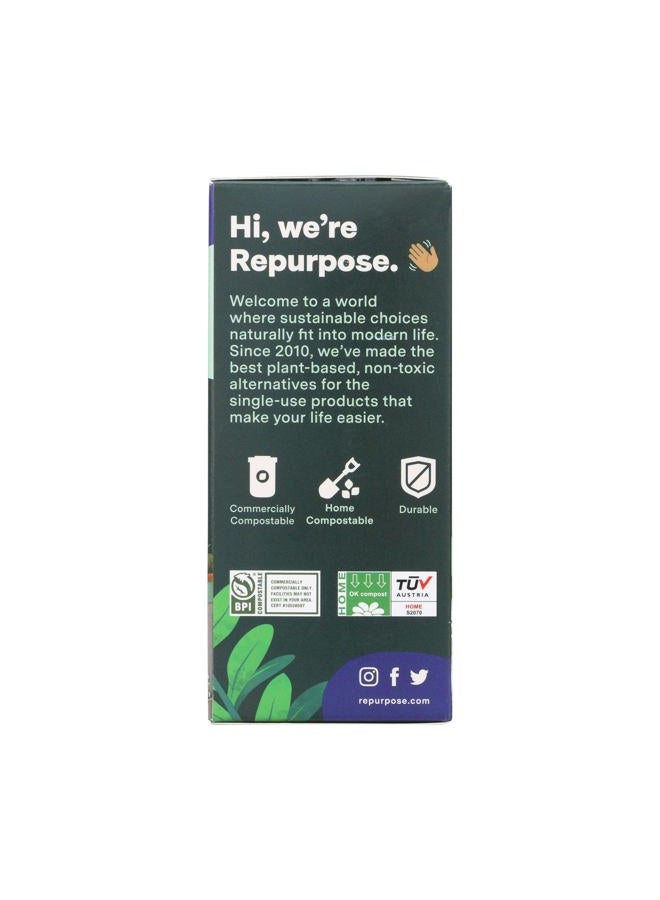Repurpose Compostables Repurpose 3 Gallon, 11 Liter Super Strong, Small Compostable Trash Bags, Biodegradable Products Institute (BPI) Certified, 25 Count - Image 3