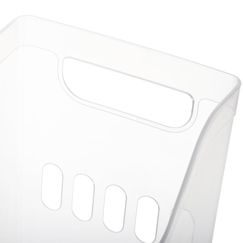 Peohud 3 Pack Freezer Organizer Bins with Wheels, Clear Plastic Pantry Storage Organizer with Handle, Tall Narrow Kitchen Organization Rolling Bins for Fridge, Cabinet, Bathroom, Under Sink, Office - Image 5