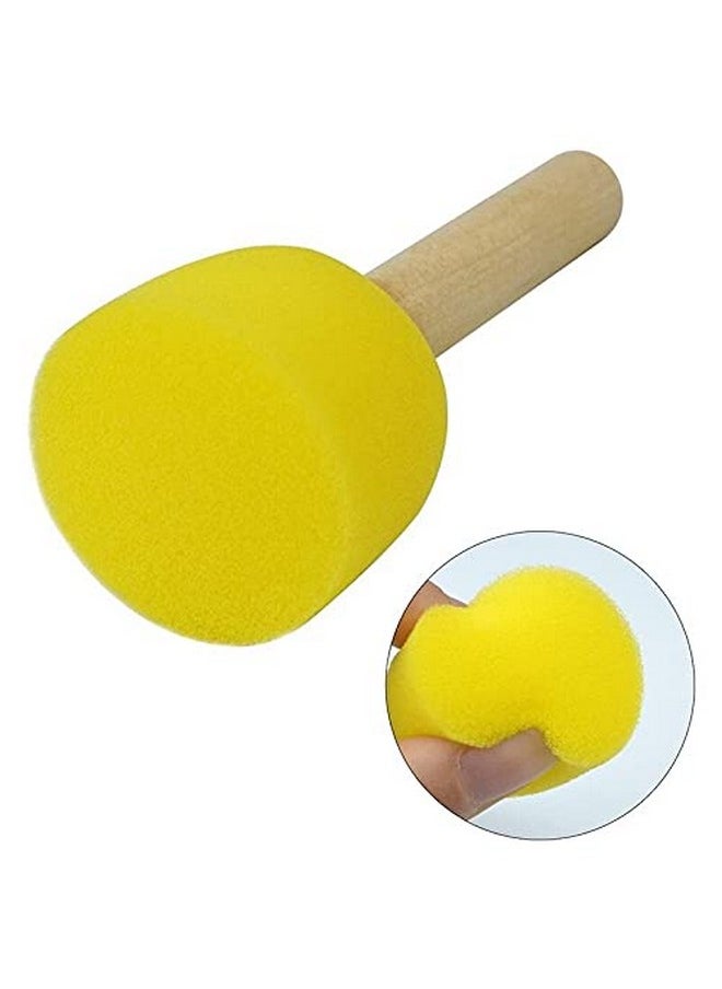 deziine Kid Sponge Paint Brush Original Wooden Handle Painting Graffiti Early Toy Diy Art Supplies Gifts 40Pcs/Set  - Image 3