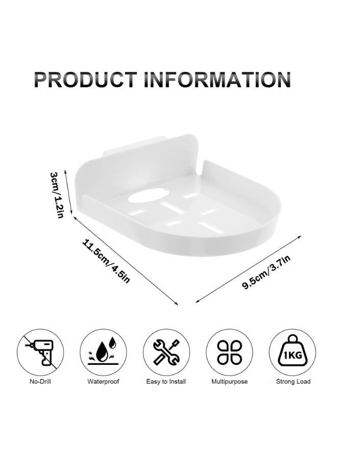 كلوزيلي حامل كاميرا جداري (1 قطعة)، رف عائم لاصق بدون حفر، حامل تثبيت كاميرا مراقبة، رف جداري صغير، تركيب على الجدار أو السقف أو الزاوية، رف زاوية من الأكريليك، حامل من مادة ABS، مناسب للكاميرات، السماعات وأجهزة المراقبة. - Image 4