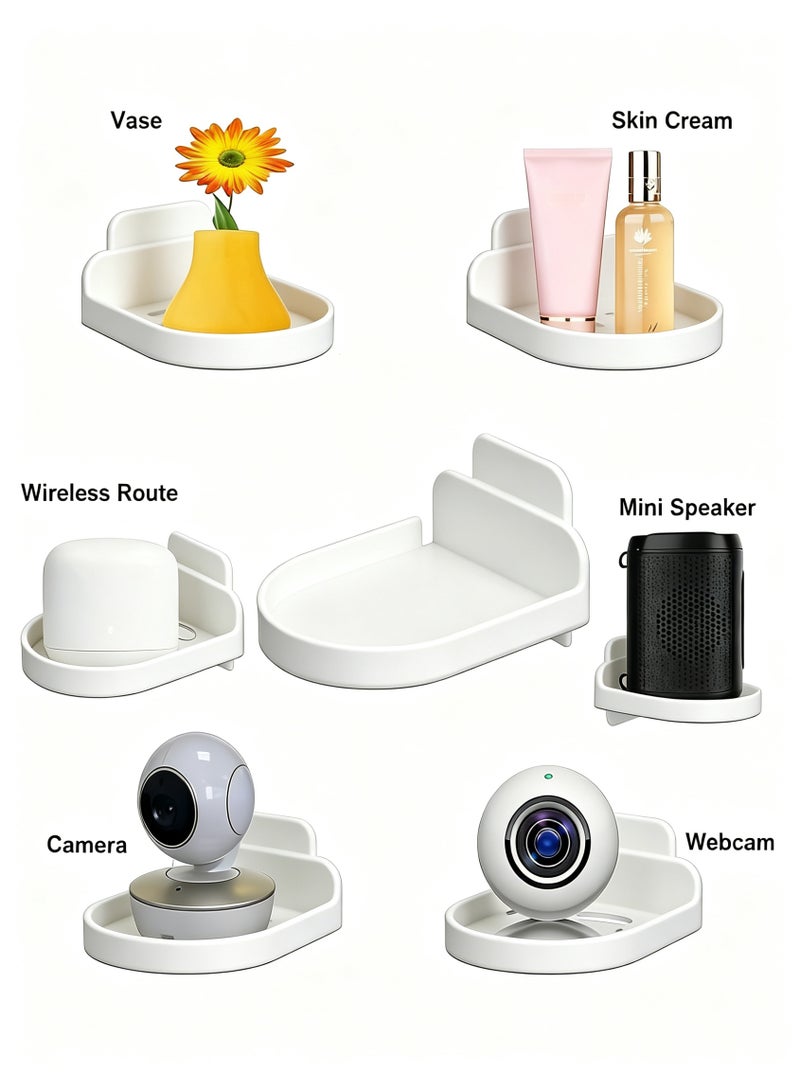 Closeli 1Pack Security Camera Bracket, Baby Monitor Mount, Small Floating Shelf Wall Holder,No Drill Self-Adhesive Bracket, Wall Ceiling Corner Mount Stand, Acrylic Corner Shelf, Easy To Install,for Cameras, Baby Monitors and Speakers - Image 2