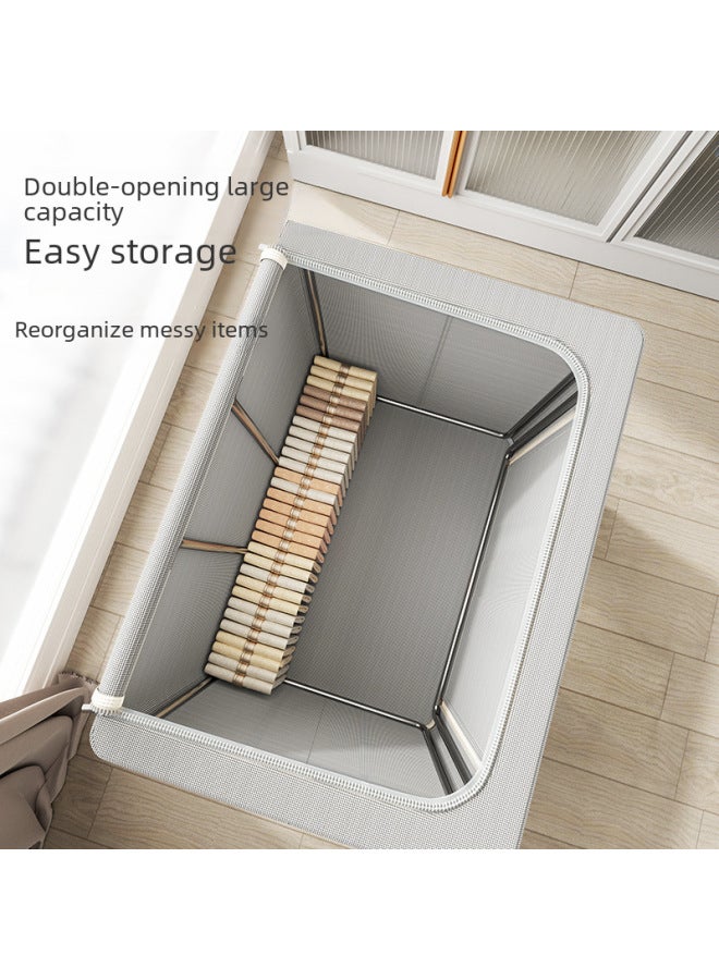 New Thickened Oxford Cloth Storage Box Fabric Waterproof Solid Color Collating Box Household Folding Storage Box Bainware Box - Image 2