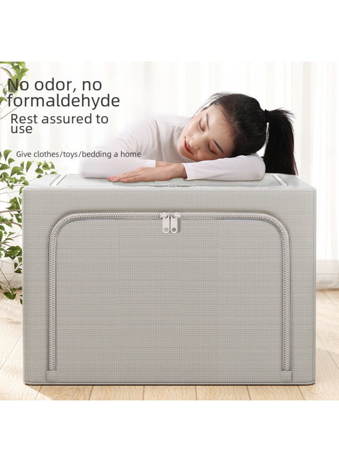 New Thickened Oxford Cloth Storage Box Fabric Waterproof Solid Color Collating Box Household Folding Storage Box Bainware Box - Image 4