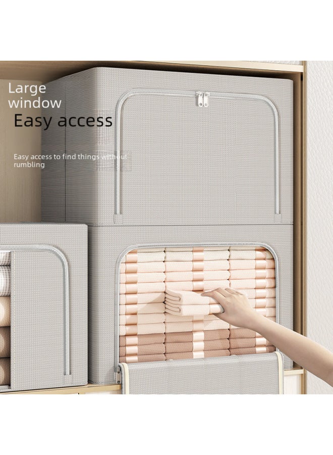 New Thickened Oxford Cloth Storage Box Fabric Waterproof Solid Color Collating Box Household Folding Storage Box Bainware Box - Image 3