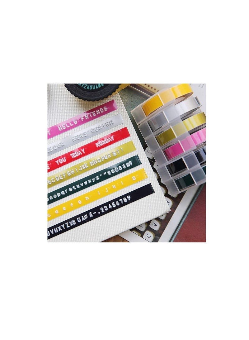 Compatible Embossing Label Tape 9mm x 3 Meter Replacement for DYMO Embossing Label Tape for Dymo Embossing Label Maker Organizer Office Mate Single Pack Silver - Image 1