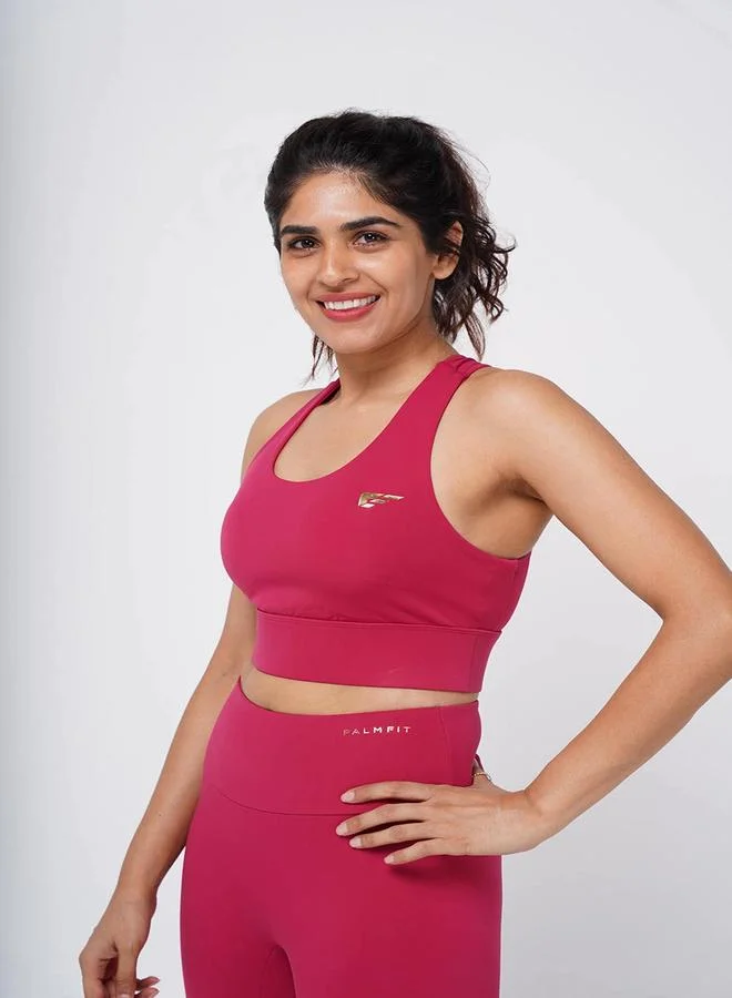 PALMFIT Palmfit Women Red Cross Strap Nova Active Sports Bra