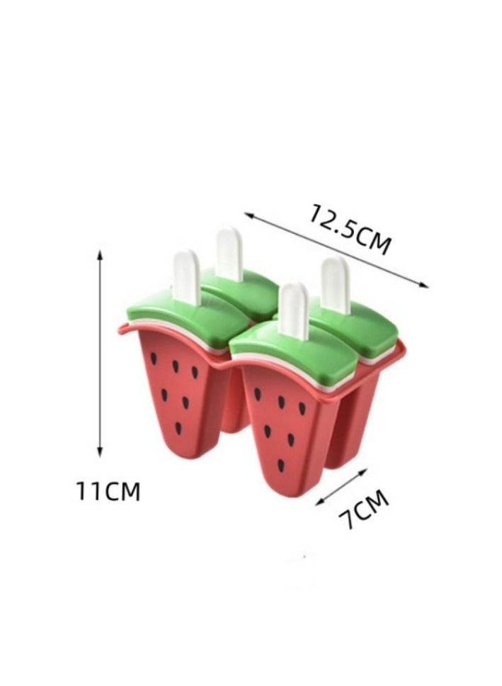 AROAQ Ice Cream Mold, Water Melon Shape Cover Ice Cream Mold, Durable Longlasting Silicone Popsicle Molds For Making Ice Creams  - Image 4