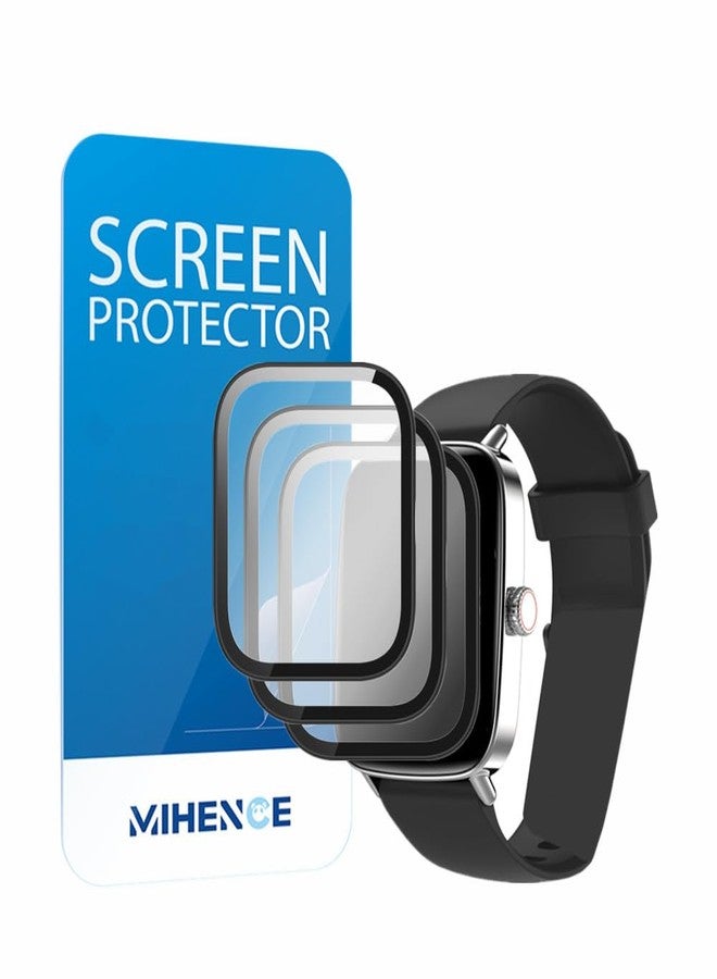 MIHENCE Screen Protector for TGW01 / IDW28 1.85'' Smart Watch, 3D Full Screen Coverage PMMA Protective Film Compatible for YMZ TGW01 / KIBFLE TGW01 / SOUYIE IDW28 / Yoever 1.85'' Smartwatch (3 PCS) - Image 1