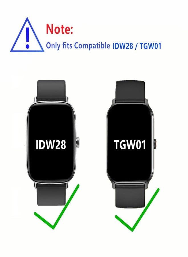 MIHENCE Screen Protector for TGW01 / IDW28 1.85'' Smart Watch, 3D Full Screen Coverage PMMA Protective Film Compatible for YMZ TGW01 / KIBFLE TGW01 / SOUYIE IDW28 / Yoever 1.85'' Smartwatch (3 PCS) - Image 2