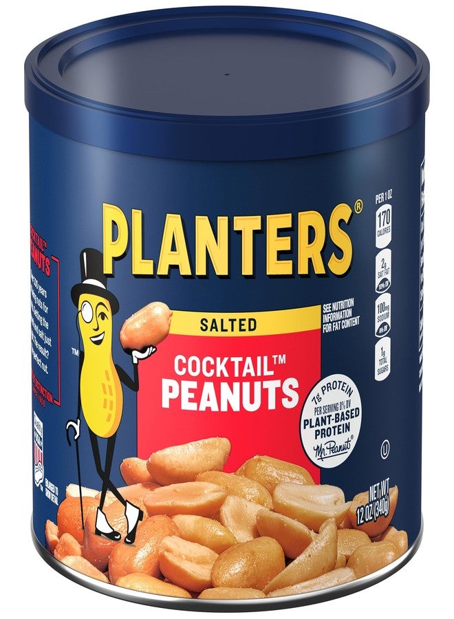PLANTERS Salted Cocktail Peanuts 12 oz Jar (Pack of 1) - Image 1