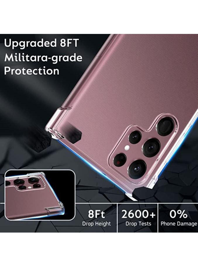 DUSALA Galaxy S22 Ultra 5G Case, DUSALA Rubber Slim Thin Flexible Clear TPU Shock-Absorbing Corners Anti-Scratches Lightweight Gel Soft Silicone Protective Case Cover for Samsung Galaxy S22 Ultra - Clear - Image 4