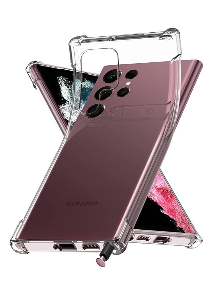 DUSALA Galaxy S22 Ultra 5G Case, DUSALA Rubber Slim Thin Flexible Clear TPU Shock-Absorbing Corners Anti-Scratches Lightweight Gel Soft Silicone Protective Case Cover for Samsung Galaxy S22 Ultra - Clear - Image 1