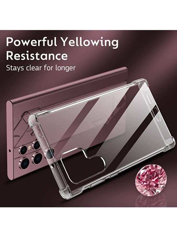 DUSALA Galaxy S22 Ultra 5G Case, DUSALA Rubber Slim Thin Flexible Clear TPU Shock-Absorbing Corners Anti-Scratches Lightweight Gel Soft Silicone Protective Case Cover for Samsung Galaxy S22 Ultra - Clear - Image 2