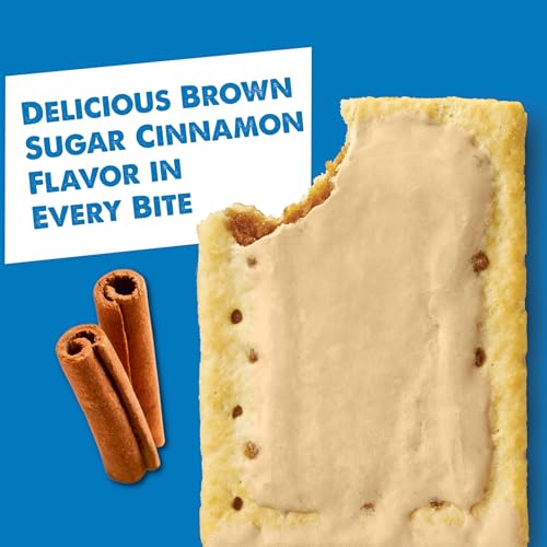 Pop Tarts Pop-Tarts Toaster Pastries, Breakfast Foods, Kids Snacks, Family Pack, Frosted Brown Sugar Cinnamon (32 Pop-Tarts) - Image 4