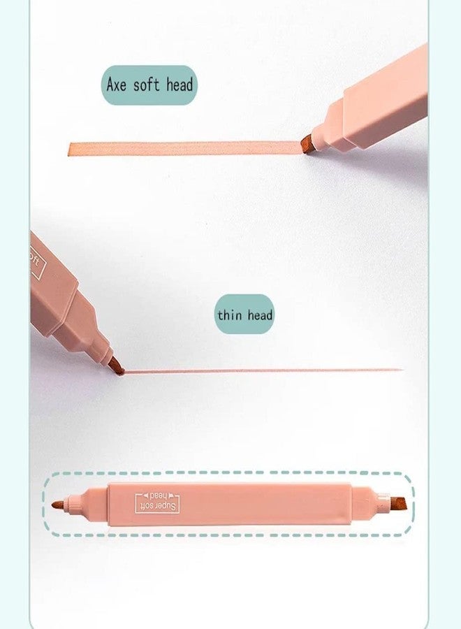 VEPROIX Aesthetic Cute Pastel Highlighters Tip No Bleed Bible Highlighters Pen For Office Journal School Study Accessory Supplies (MultiColor) (Highlighters Set Of 6) - Image 3