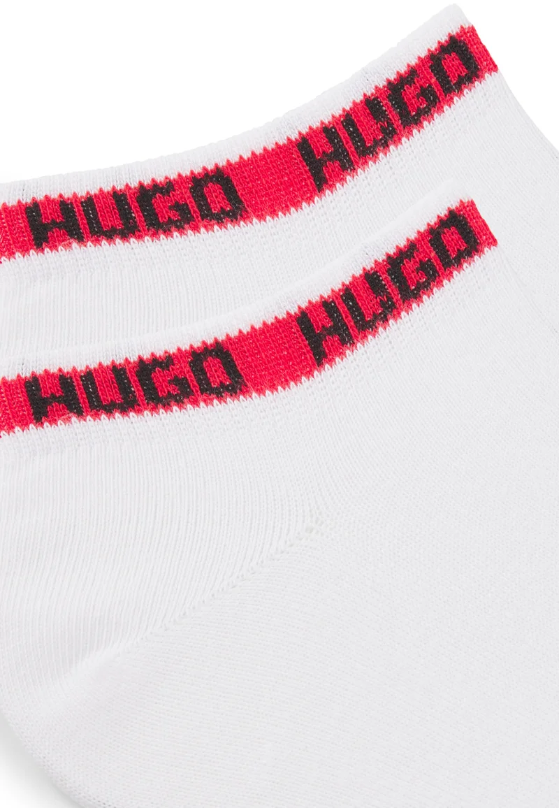 HUGO Two-pack of ankle-length socks with logos