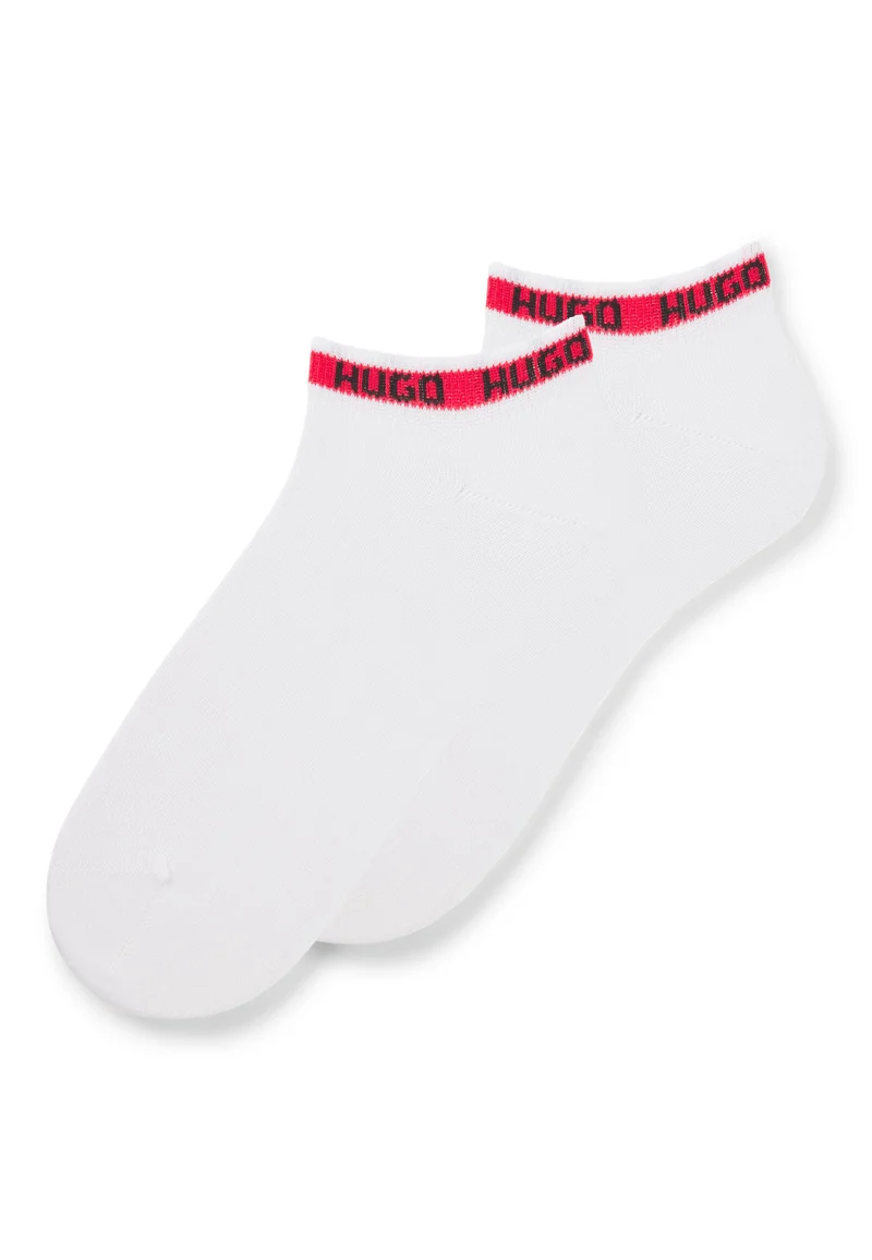 HUGO Two-pack of ankle-length socks with logos