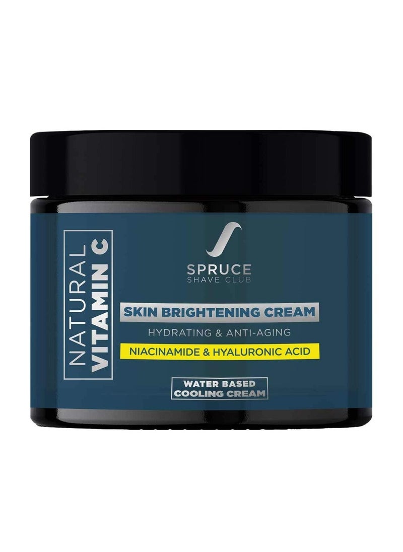 Spruce Shave Club - Vitamin C Skin Brightening Cream For Men And Women With 1% Hyaluronic Acid Skin Brightening And Anti Ageing Cream For Fine Lines Wrinkles And Dark Spot Removal 50gm - Image 1