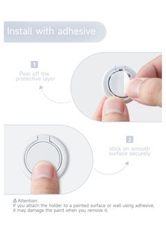 Excefore Sunglasses Organizer Wall Mounted Sunglasses Holder 6 Pack Hanging Eyeglass Holder, White with Adhesive  - Image 5