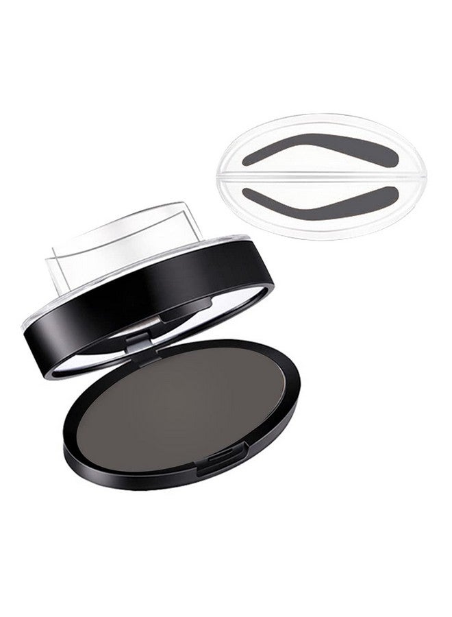 GL-Turelifes Eyebrow Stamp Powder Perfect Eyebrow Power Seal Nature Brow Stamp Makeup Tool Delicate Eyebrow Shape For Professional And Beginner (4 Black Gray) - Image 1