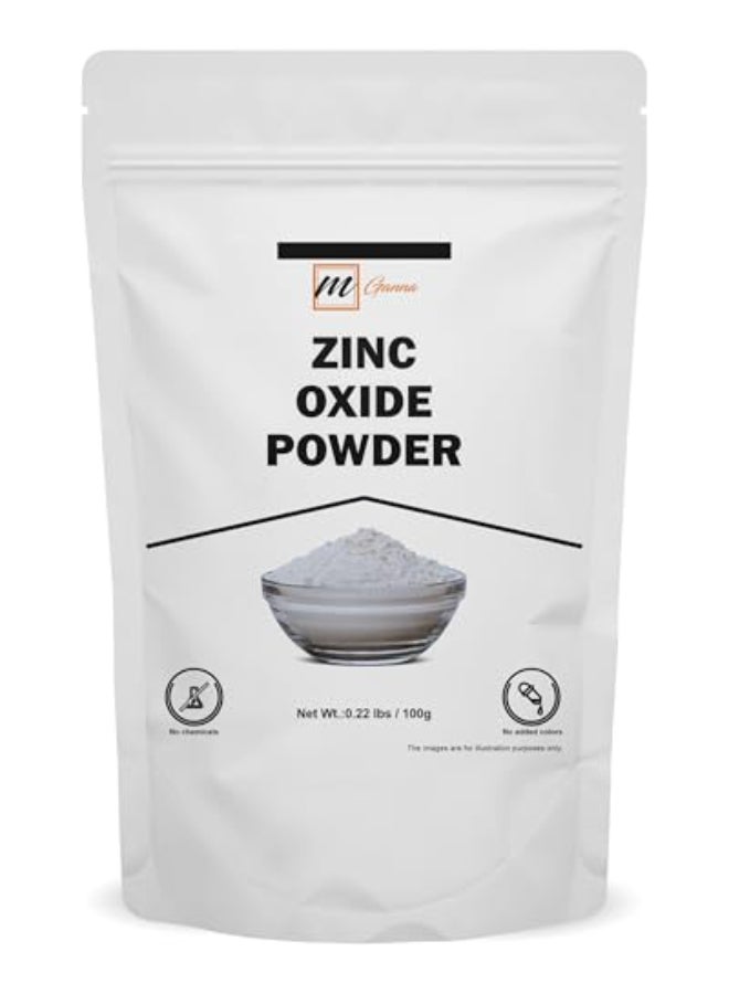 mGanna 100 Natural Zinc Oxide Powder NonNano Uncoated Particles 022 LBS 100 GMS - Image 1