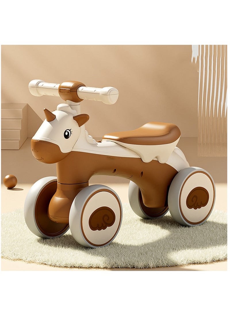 Arabest Baby Balance Bike,Toddler Bike for 12-18 Month, Toddler Bicycle Toy for 1 Year Old Girls, Baby Walker Balance Bike with Rabbit Stickers, Baby Girl Toy  - Image 1
