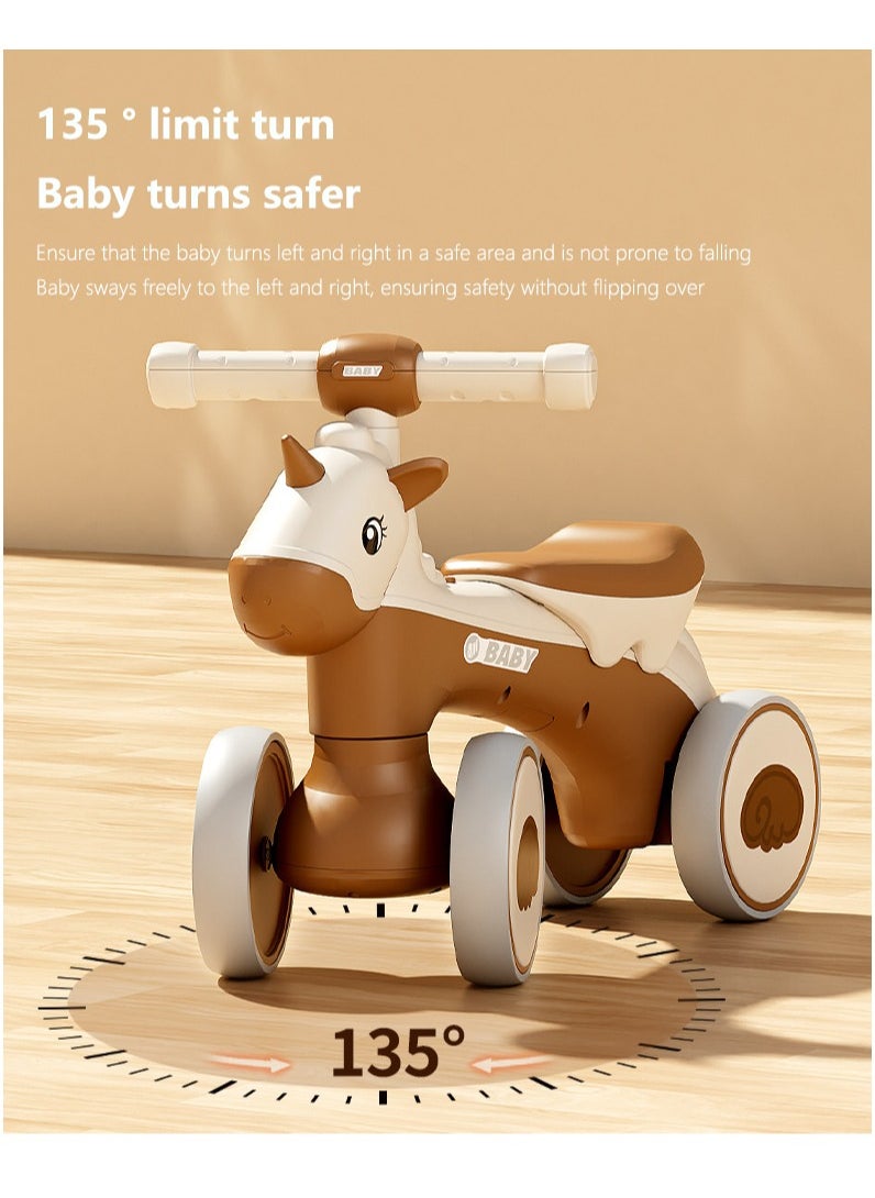 Arabest Baby Balance Bike,Toddler Bike for 12-18 Month, Toddler Bicycle Toy for 1 Year Old Girls, Baby Walker Balance Bike with Rabbit Stickers, Baby Girl Toy  - Image 4