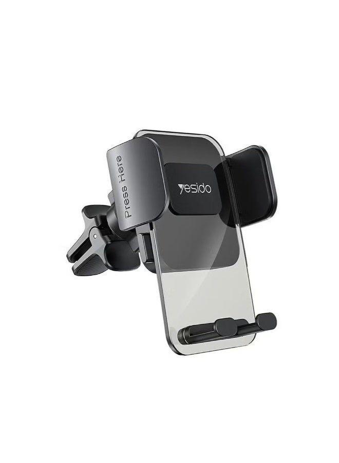 Yesido C163 Transparent Air Vent Car Phone Holder – Universal Clip Mount, Strong Grip, 360° Rotation, Scratch-Resistant Clear Design - Image 1